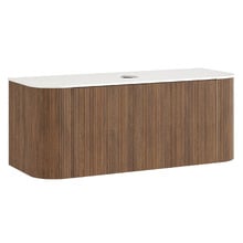 Nomad 1200mm Walnut Wall Hung Single Vanity